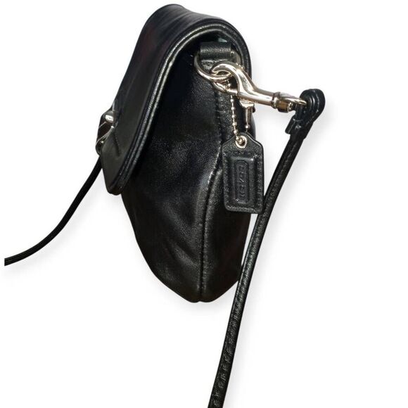 Coach Kristin Black Leather Small Crossbody Bag NWOT - Picture 4 of 12